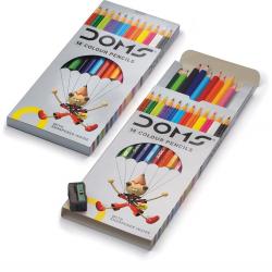 DOMS LONG COLOUR PENCILS -12 SHADES