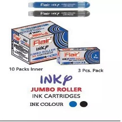 Flair Inky Jumbo Roller Ink Cartridge Blue 3 N